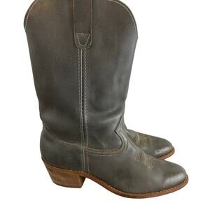 Landis Gray Leather Western Cowboy Boots Vintage Men's 9.5D ??